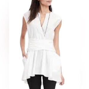 Banana Republic New NWT White Cotton Cummerbund Tank Size 0
